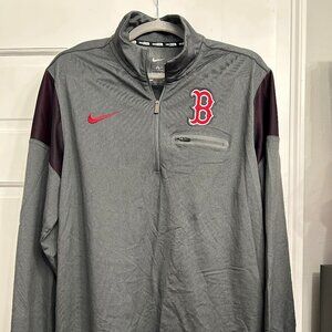 Nike Dri-Fit MLB Genuine Boston Red Sox 1/4 zip Pullover Size: L